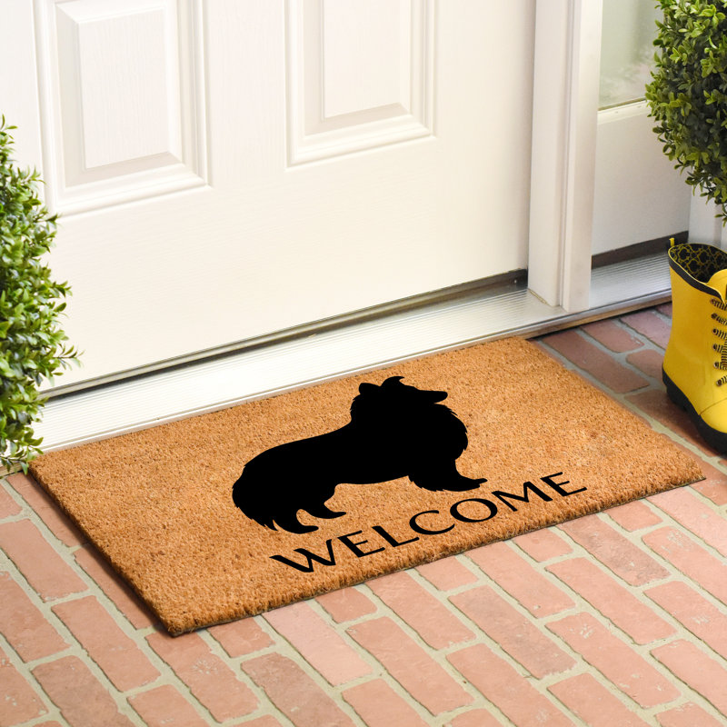 Vasilos Non-Slip Outdoor Doormat, 0.6" L x 29" W x 17" D