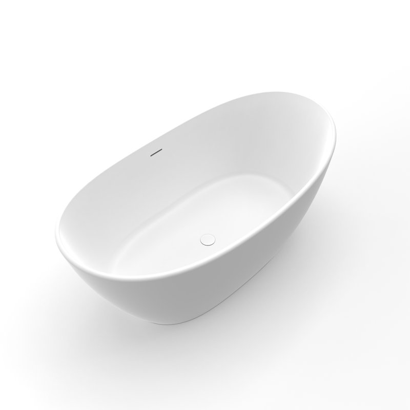 Ultimate Comfort Solid Surface Bathtub Minimalist Design Ideal For Homes And Hotels