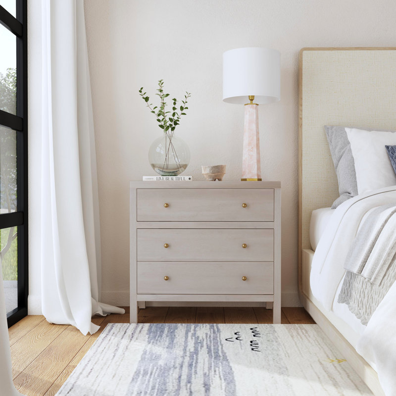 Commode 3 tiroirs Celine, Taupe antique
