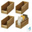 iDesign Acacia Wood Open-Front Pantry Bin - Kitchen Organization and Storage for Snacks and Produce