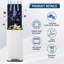 Poubelle 4 gallons en acier inoxydable, poubelle étroite de 15 l avec couvercle à fermeture douce, seau intérieur amovible, poubelle à pédale en métal pour la maison, la cuisine, le bureau, blanc