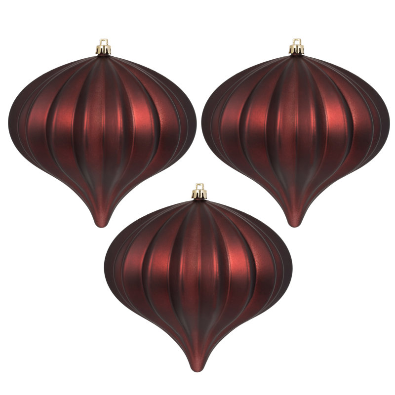 Ornement de Noël 5,7 po UV, Bourgogne mat