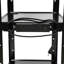 3 Tier Large Steel Rolling Cart With Wheels Power Strip And Drop Leaves Supports Up To 300 Lbs