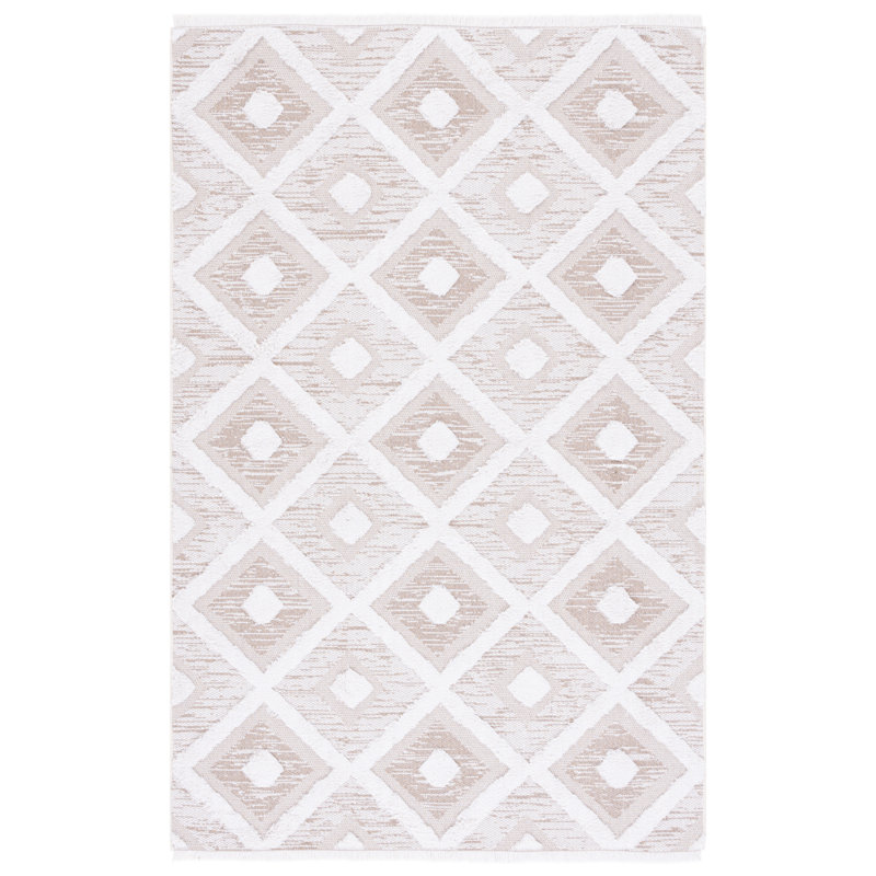Tapis ivoire / beige Hultgren 730, Rectangle 5 pi x 7 pi 7 po