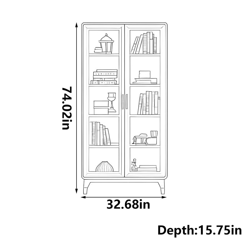 Nordic style unique design bookcase