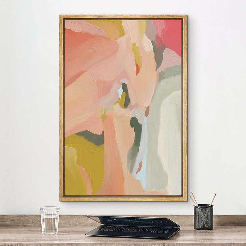 " Relax/Zen Colorful Nordic ", 24" H x 16" W x 1.5" D, Natural Framed