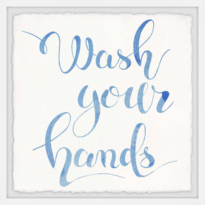 " Hand Wash Reminder ", 18" H x 18" W x 1.5" D