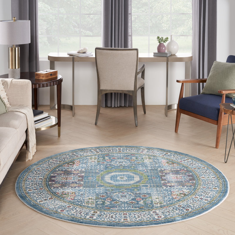 Patchwork Indoor Rug, Round 6'