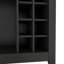 Armoire de bar DEPOT E-SHOP Mojito, un tiroir ouvert, une tablette ouverte, noir
