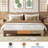 Mid-Century Modern King Size Platform Bed Frame – Sturdy Pine Wood, Sturdy Slats, 10.2" Height, Underbed Storage, Noise-Free, No Box Fresh Needed, Easy Assembly – Pine, KING Size-128779039-128779042