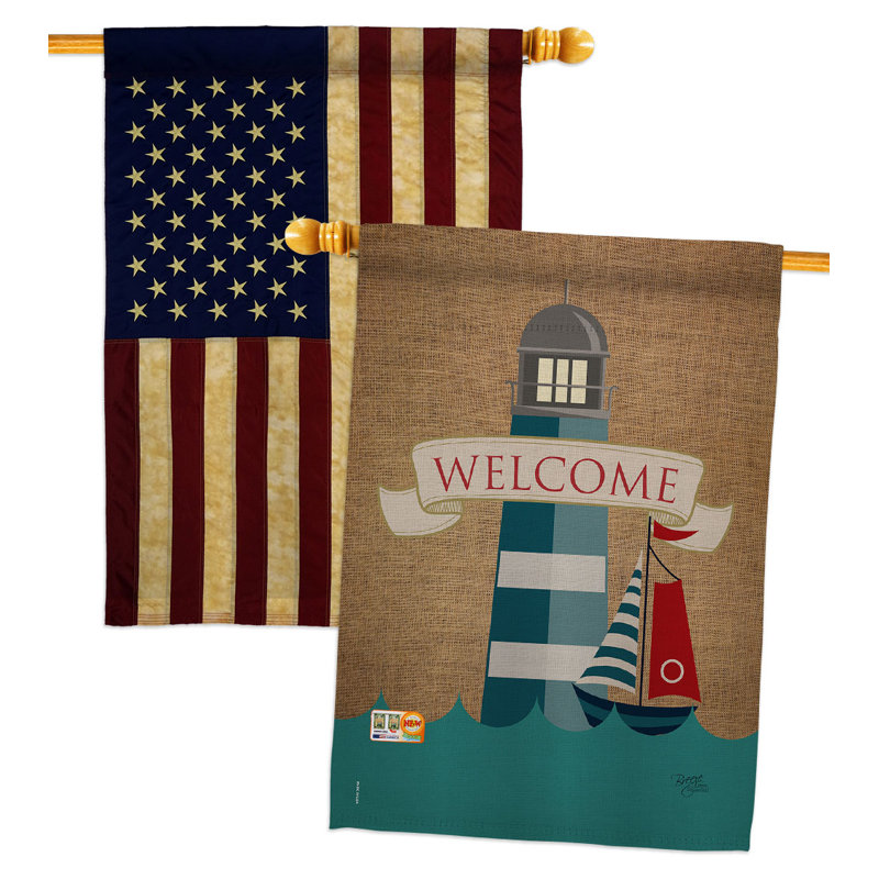 Drapeau de maison en polyester à 2 côtés 40 x 28 po