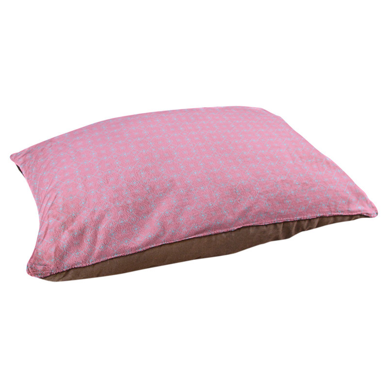 Coussin pour chien/classique à chariot Campion, Moyen (H 14 po x l 40 po x P 30 po), Rose / Bleu