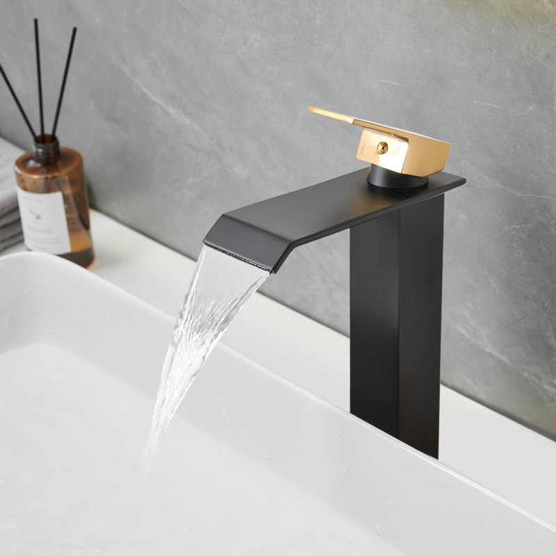 WIZ Waterfall Single Hole Single-Handle Bathroom Faucet, 122 cm H x 81 cm W