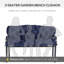 Coussins de banc Outsunny capitonnés pour le mobilier d'extérieur, remplacement de 3 places pour la balançoire, canapé / canapé de patio, rembourrés, dossier inclus, bleu foncé