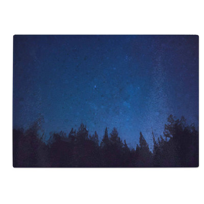 Tempered Glass Stars at Night Chopping Board