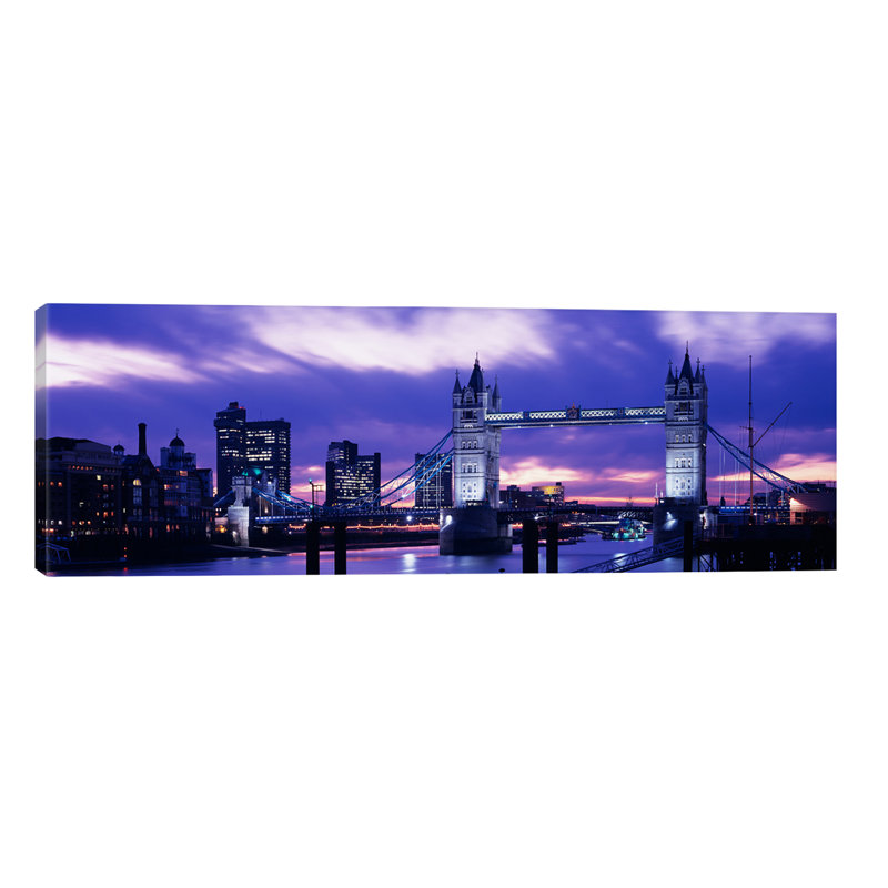 Tower Bridge, London, England, United Kingdom by Panoramic Images - No Frame Panoramic Print on Canvas