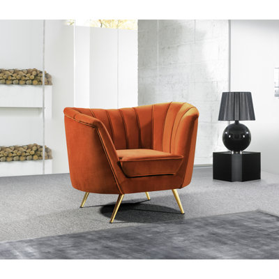 Margo 43" Wide Tufted Velvet Barrel Chair