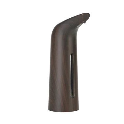 Distributeur de savon mains libres automatique Touchless en grain de bois brun foncé