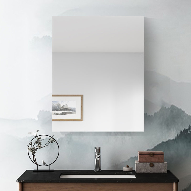Armoire à pharmacie encastrée ou à fixation en surface avec miroir