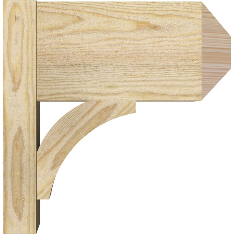 Persienne en bois rustique Thorton Craftsman, Sapin Douglas de 8 po (sciage brut),  P 14 po x H 14 po 