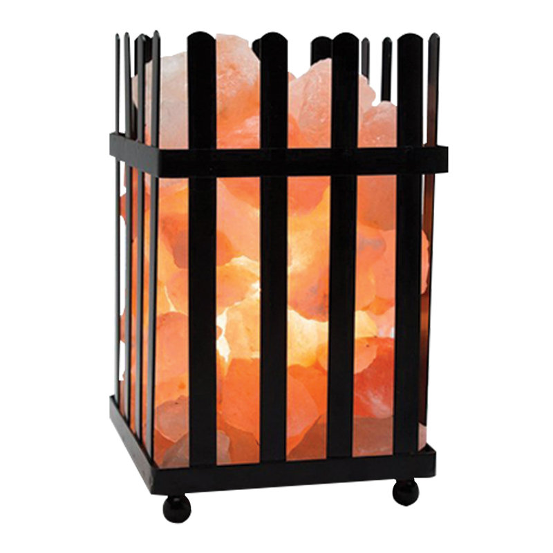 Lampe de sel style panier en métal Himalayan Glow Picket Fence - gradateur et cordon certifié ETL3
