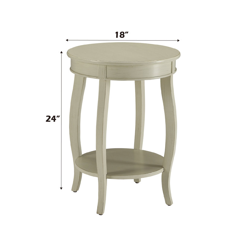 Table d'appoint Aberta, Blanc antique