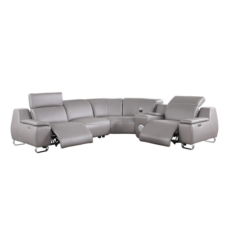 Lilynn 2 Piece Real Leather Living Room Set