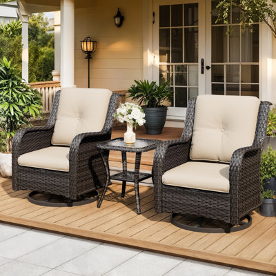 Outdoor 4"Deep Seat Cushion Set With Olefin Fabric (Cushions Only)