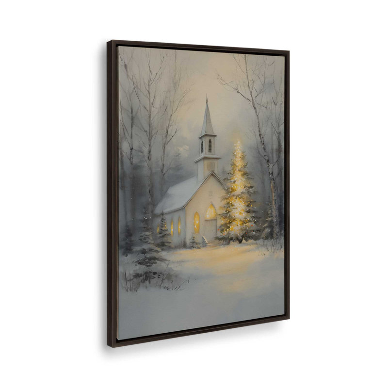«Silent Night Glow», reproduction d'art sur toile, H 12,75 po x l 8,75 po, Chrome poli