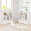 35'' Kids Toy Storage Organizer with 6 Cubbies & 3 Drawers, 3-Tier Bookshelf for Playroom, Bedroom, Nursery, Easy Assembly, White