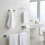 Ensemble de salle de bain 5 pièces SUS304: barre à serviettes + anneau + crochets + support en TP, finition brossée-134444770