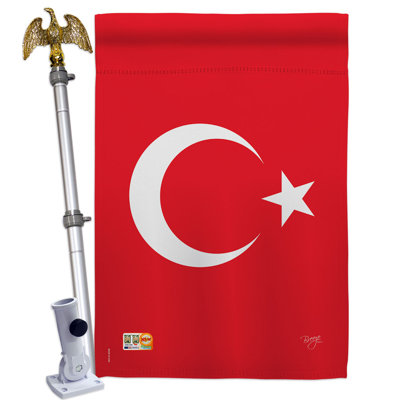 Double Sided 40'' H x 28'' W Polyester Flag Set
