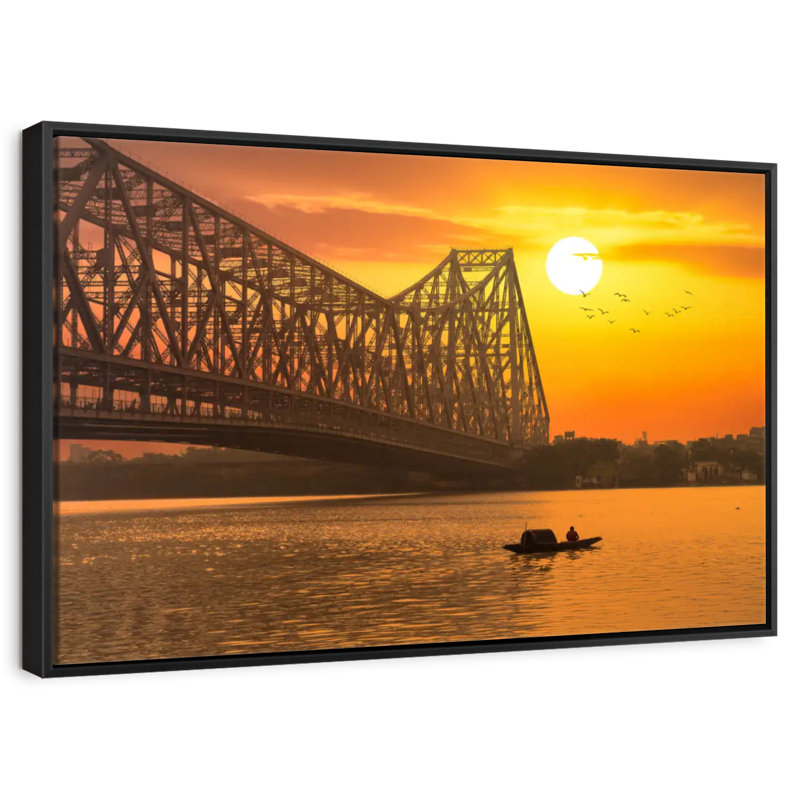 Pont Howrah, Cadre flottant noir, 13 po x 9 po