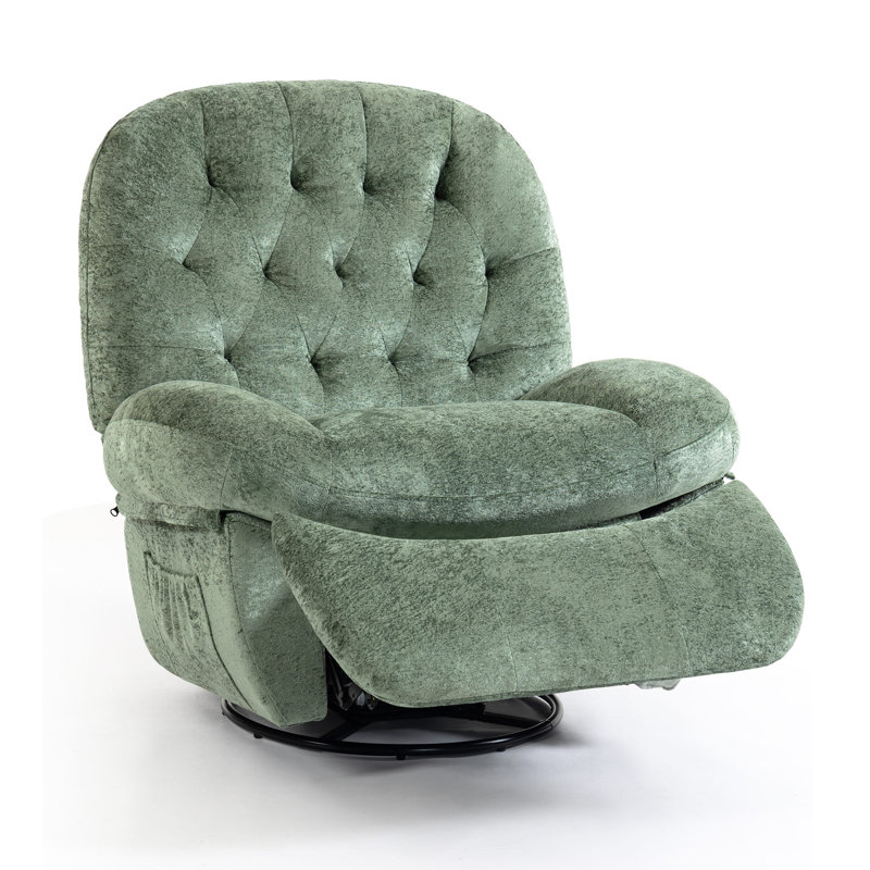 91cm Wide Velvet Swivel, Green Velvet