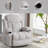 Swinging Recliner Massage Heated Sofa, With USB And 2 Cup Holders In Side Pockets-780690302
