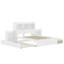 Lit à panneau de rangement pleine grandeur avec tablettes, lit gigogne simple et 2 tiroirs-93308829