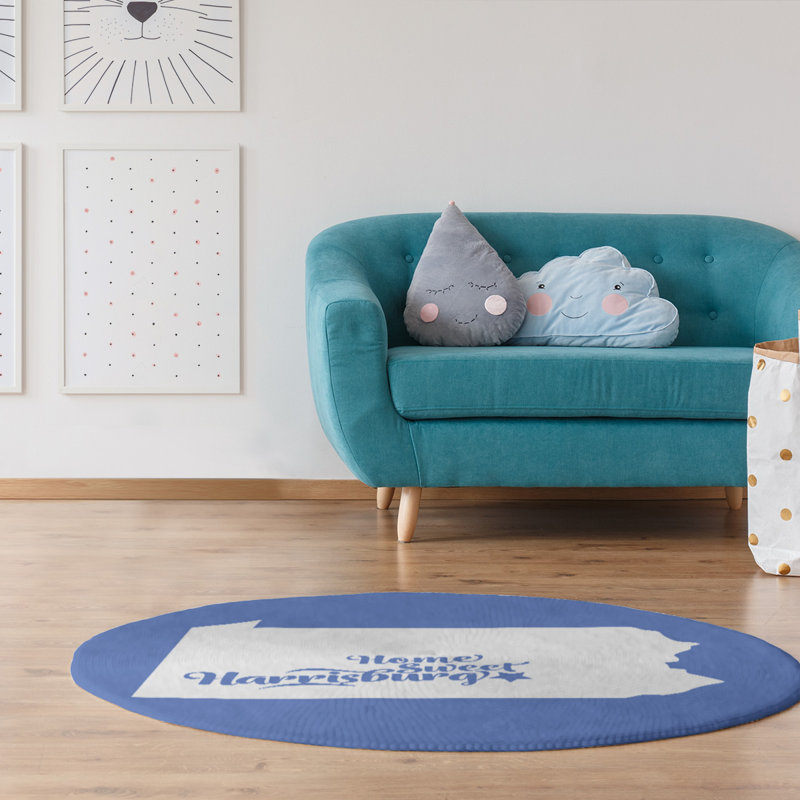 Chenille Indoor Rug, Round 5'