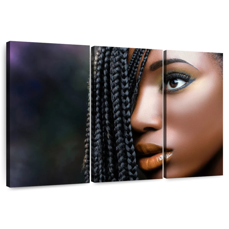 Sh Shoresworth, femme noire, beauté, H 20 po x l 33 po