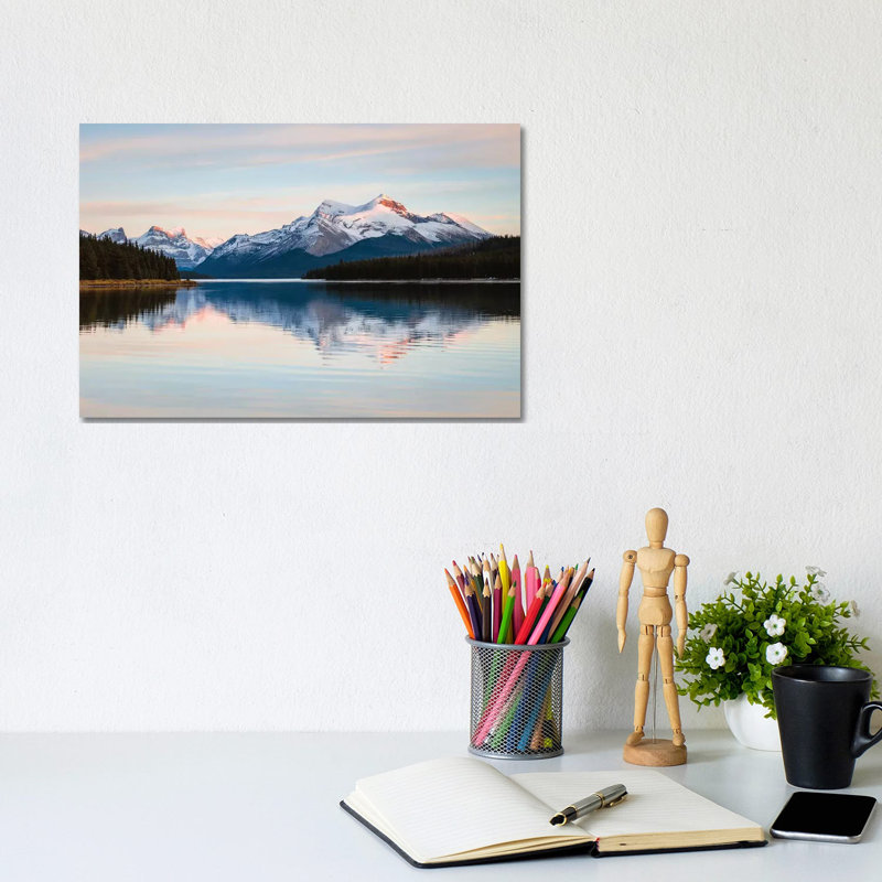 Maligne Lake Sunset, Jasper National Park, Canada by Matteo Colombo - Wrapped Canvas Print, 20.32 cm H x 30.48 cm W