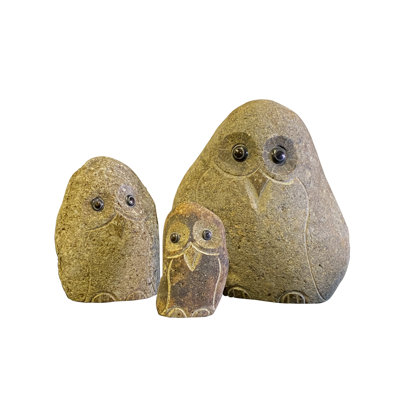 Rokeisha Owl Weather Resistant Stone Garden Statue