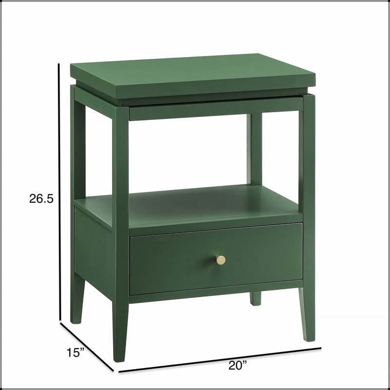 Élégante table de chevet à 1 tiroir avec plateau flottant, parfaite pour les chambres modernes et le rangement pratique.