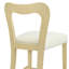 Tabouret de comptoir sans accoudoirs en bois de frêne et beige, de 2, structure en bois d'hévéa de haute qualité, siège épais, dossier légèrement incurvé pour des repas décontractés en bois d'hévéa, conception élégante, rassemblement confortable-1607302790