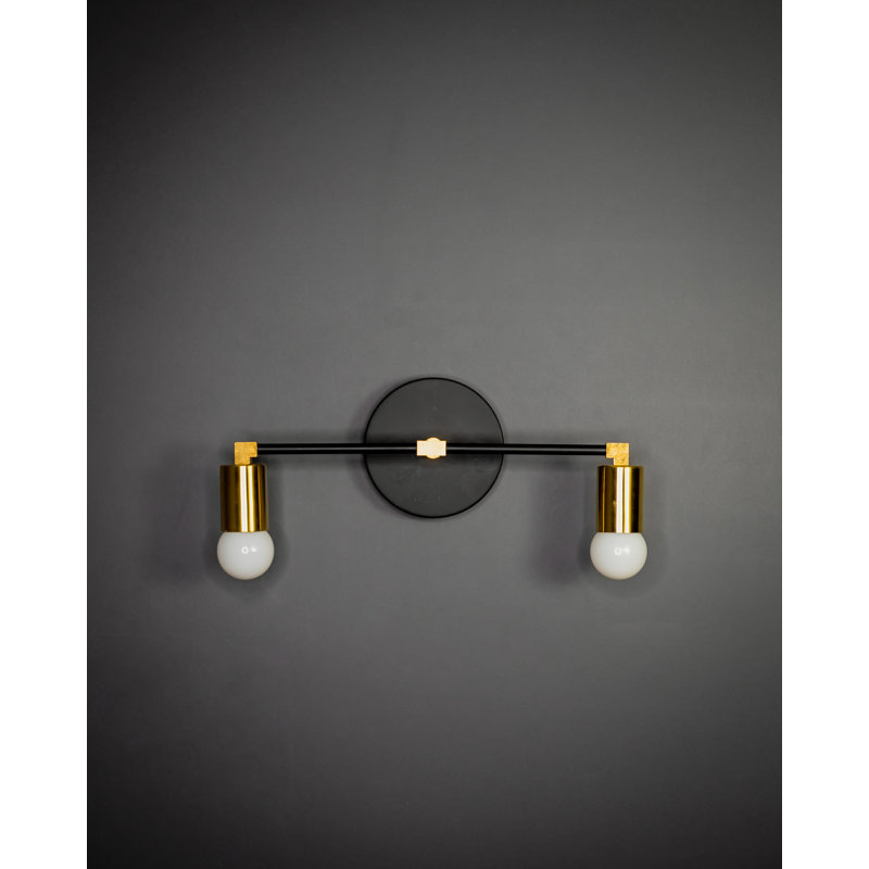 Milewski Solid Brass Armed Sconce, Brass Black