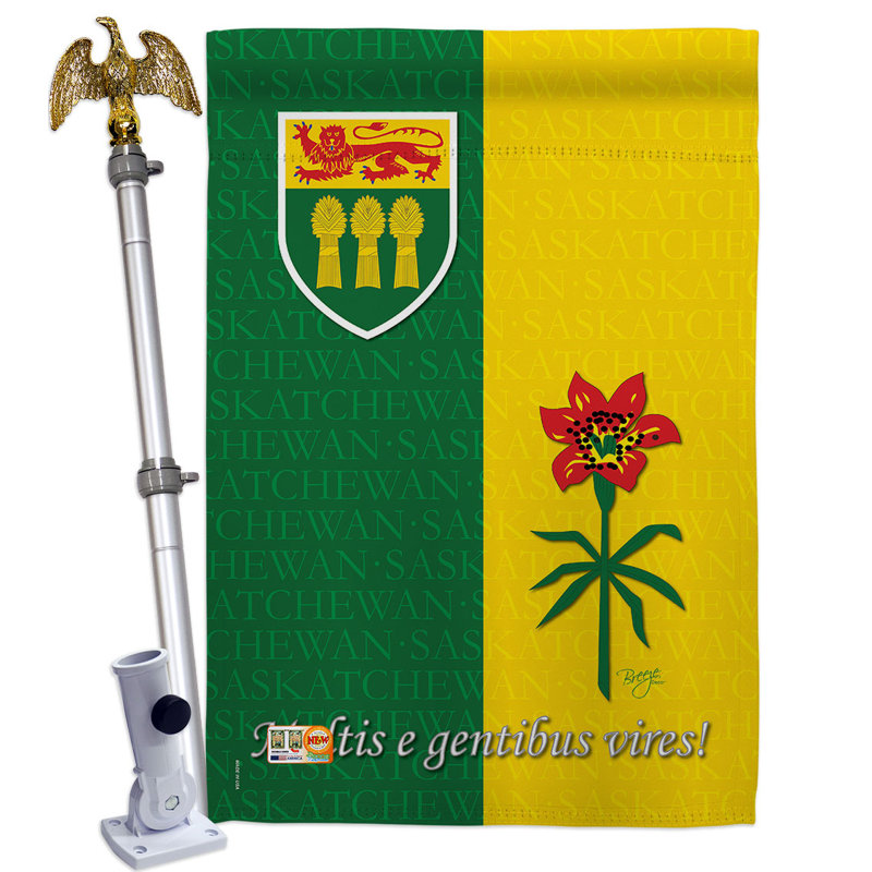 Double Sided 40'' H x 28'' W Polyester Flag Set