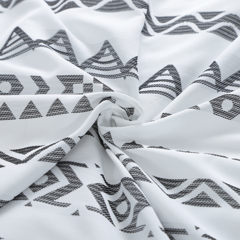 Queen Black and White Microfiber Reversible Comforter Set