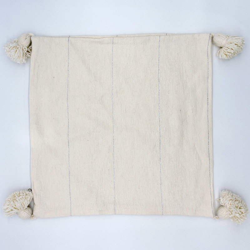  Housse de coussin rectangulaire rayée