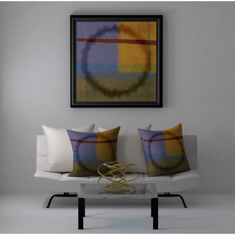 Housse de coussin exquis à motif carré infini/insert, H 18 po x l 18 po