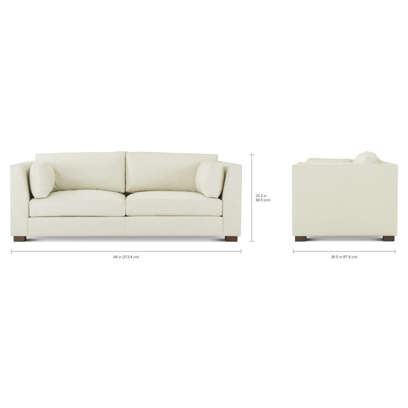 Paris Sofa, Beige Leather
