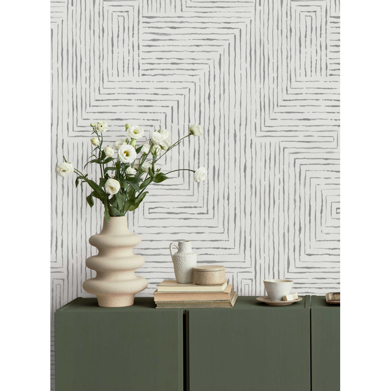 Rouleau de papier peint adhésif L 18 pi x l 24 po, gris