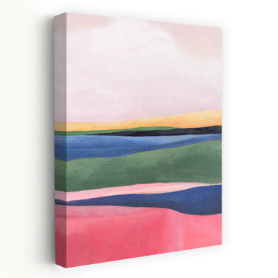 «Colorful Horizon Layers II», art contemporain de paysage contemporain